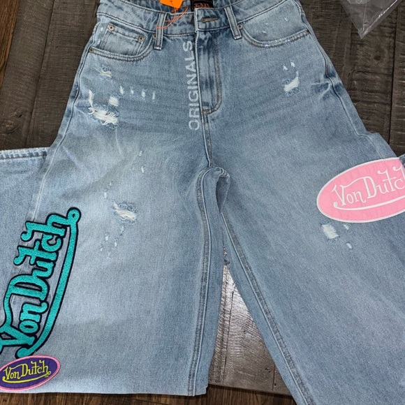 Von Dutch eyeball wide leg jeans - Picture 5 of 14